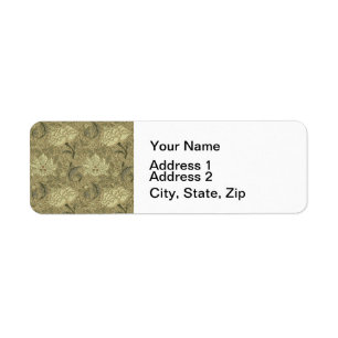 William Morris Windrush Floral Pattern: Vintage Return Address Label