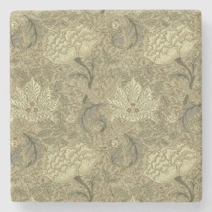 William Morris Windrush Floral Pattern: Vintage Stone Coaster