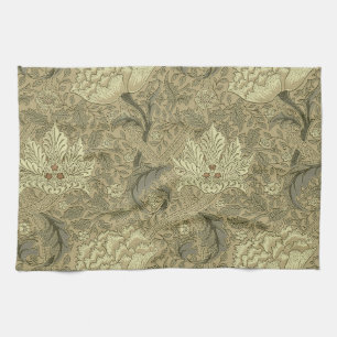 William Morris Windrush Floral Pattern: Vintage Tea Towel