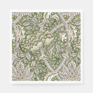 : William Morris Windrush Green Pattern: Vintage Napkin