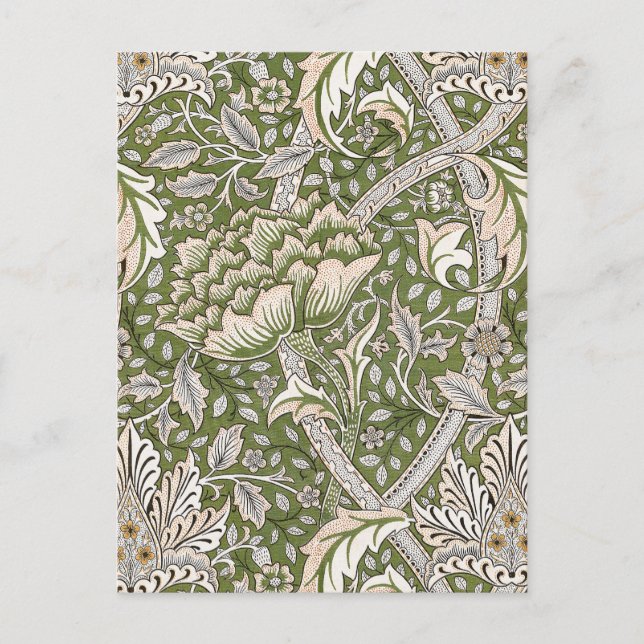 : William Morris Windrush Green Pattern: Vintage Postcard (Front)