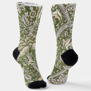 : William Morris Windrush Green Pattern: Vintage Socks
