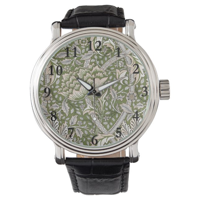 : William Morris Windrush Green Pattern: Vintage Watch (Front)