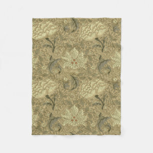 William Morris Windrush Wallpaper Pattern Fleece Blanket
