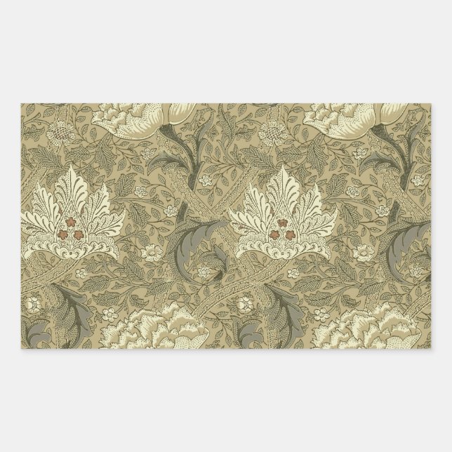 William Morris Windrush Wallpaper Pattern Rectangular Sticker (Front)