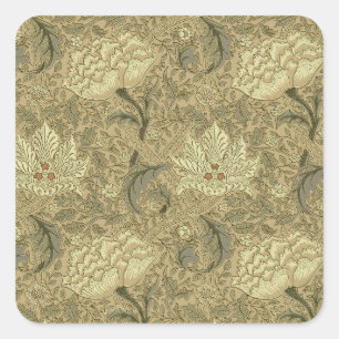 William Morris Windrush Wallpaper Pattern Square Sticker