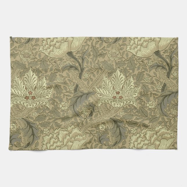 William Morris Windrush Wallpaper Pattern Tea Towel (Horizontal)