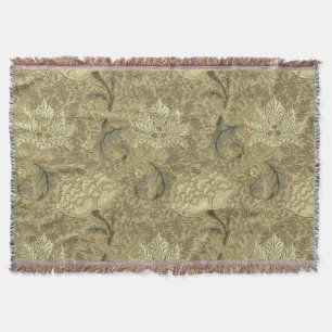 William Morris Windrush Wallpaper Pattern Throw Blanket