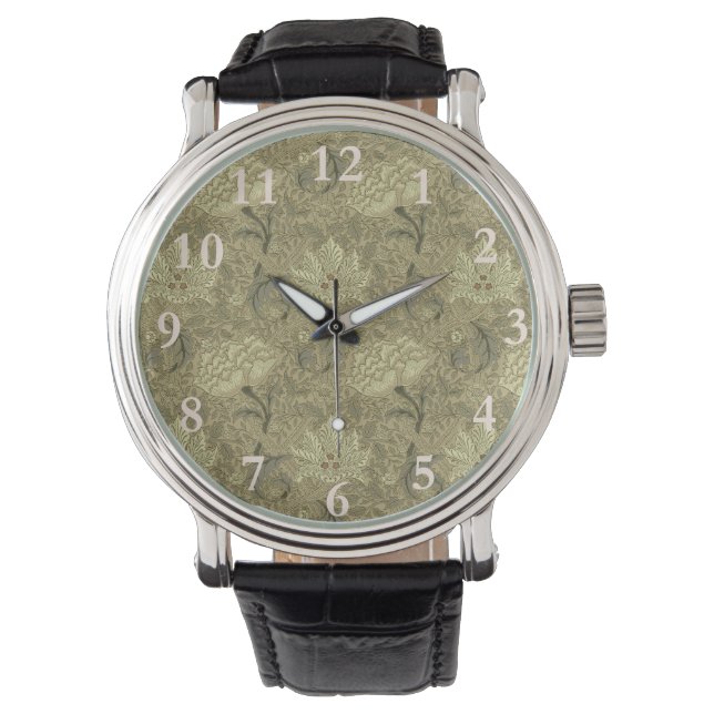 William Morris Windrush Wallpaper Pattern Watch (Front)