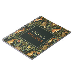 William Morris Woodland Rabbits Cooking Memories Notebook