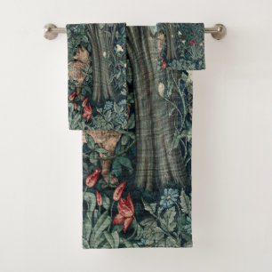 William Morris Woodland Tapestry Fox Bath Towel Set