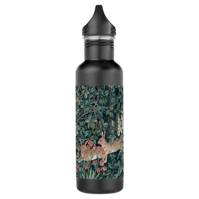 William Morris Woodland Tapestry Rabbits 710 Ml Water Bottle (Left)