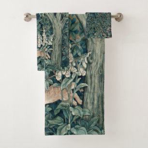 William Morris Woodland Tapestry Rabbits Bath Towel Set