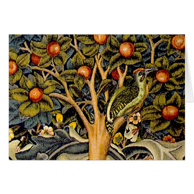 William Morris Woodpecker Tapestry Arts & Crafts  (Front Horizontal)