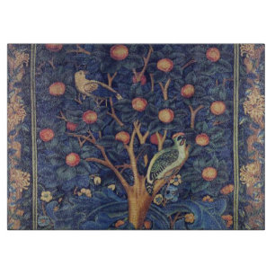 William Morris Woodpecker Tapestry Arts & Crafts  Cutting Board