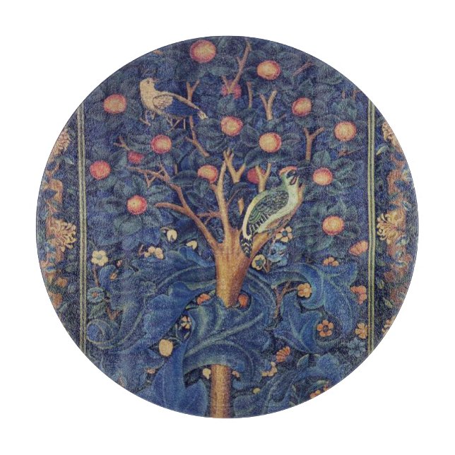 William Morris Woodpecker Tapestry Arts & Crafts  Cutting Board (Front)