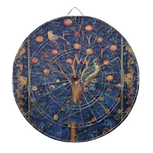 William Morris Woodpecker Tapestry Arts & Crafts  Dartboard