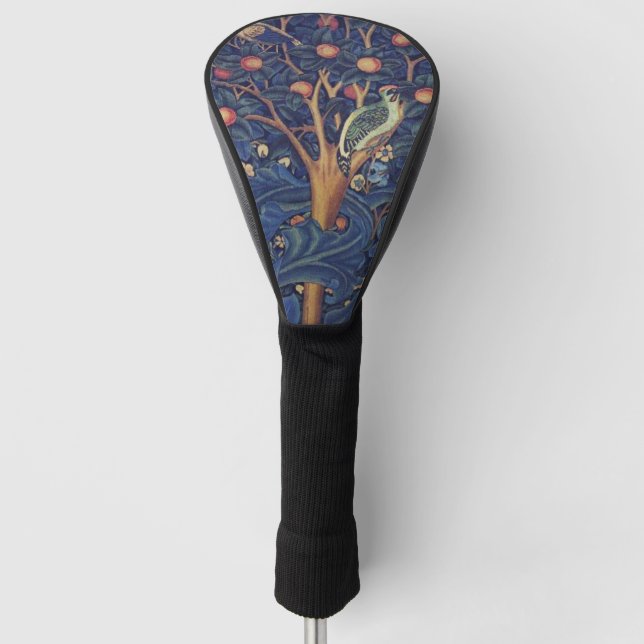William Morris Woodpecker Tapestry Arts & Crafts  Golf Head Cover (Front)