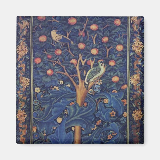 William Morris Woodpecker Tapestry Arts & Crafts  Magnet (Front)