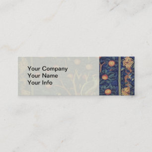 William Morris Woodpecker Tapestry Arts & Crafts Mini Business Card