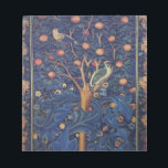 William Morris Woodpecker Tapestry Arts & Crafts  Notepad<br><div class="desc">Bring the rich beauty of the Arts and Crafts movement into your home with this magnificent William Morris Woodpecker Tapestry design. This iconic pattern features a vibrantly detailed green woodpecker perched on the branches of an orange tree, laden with ripe fruit and lush leaves. The dense, intricate foliage and stylised...</div>
