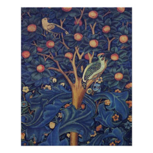 William Morris Woodpecker Tapestry Arts & Crafts  Poster