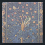 William Morris Woodpecker Tapestry Arts & Crafts  Stone Coaster<br><div class="desc">Bring the rich beauty of the Arts and Crafts movement into your home with this magnificent William Morris Woodpecker Tapestry design. This iconic pattern features a vibrantly detailed green woodpecker perched on the branches of an orange tree, laden with ripe fruit and lush leaves. The dense, intricate foliage and stylised...</div>