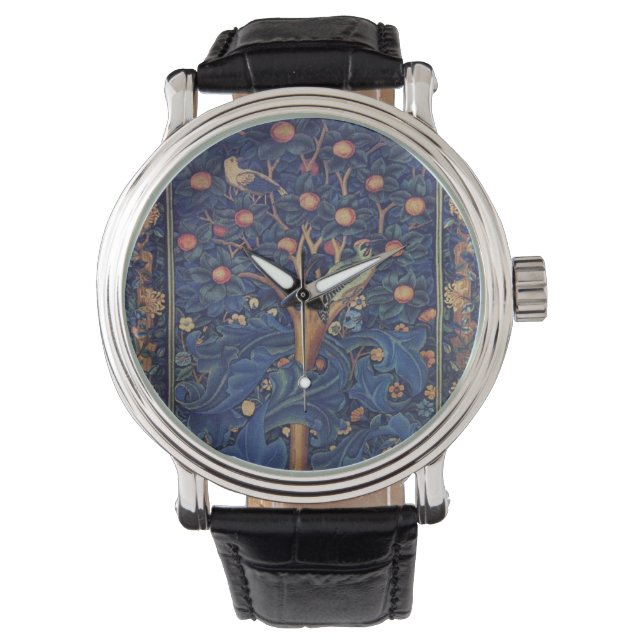 William Morris Woodpecker Tapestry Arts & Crafts  Watch (Front)