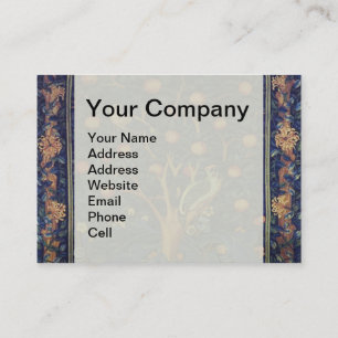 William Morris Woodpecker Tapestry Birds Floral Business Card