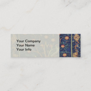 William Morris Woodpecker Tapestry Birds Floral Mini Business Card