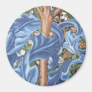 William Morris Woodpecker Tapestry Floral Vintage Magnet