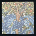 William Morris Woodpecker Tapestry Floral Vintage Stone Coaster<br><div class="desc">William Morris Woodpecker Tapestry Floral Vintage Art It shows a woodpecker sitting in the branch of a fruit tree and features a distinctive ornate background of blue leaves and orange fruit. Art by William Morris Movement: British Arts and Crafts / Art Nouveau Beautiful ornate artistic floral vintage fine art pattern...</div>