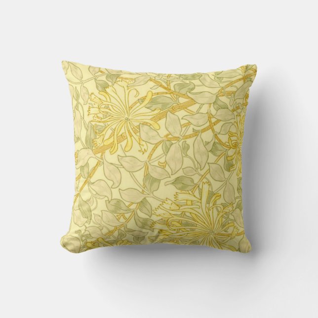 William Morris - Yellow Honeysuckle Cushion (Front)