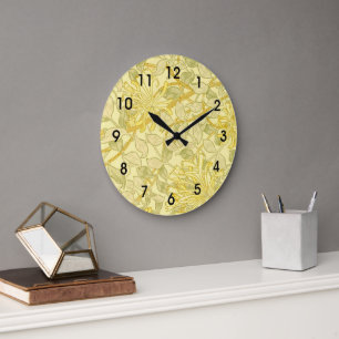 William Morris - Yellow Honeysuckle Large Clock