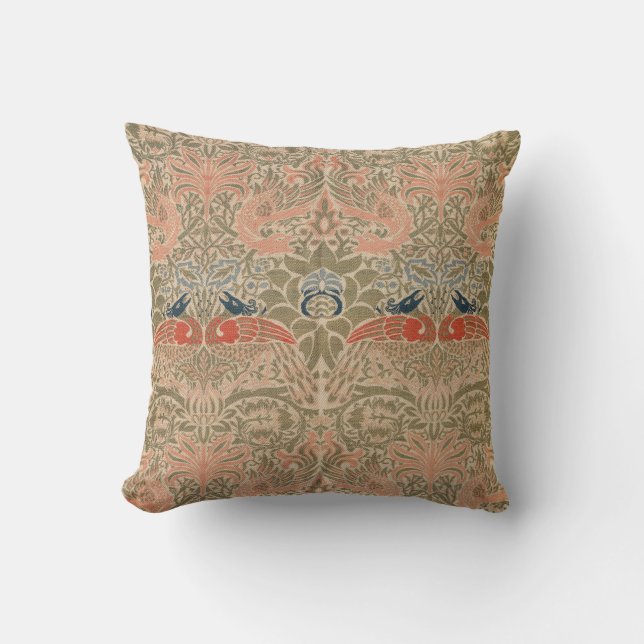 William morris's birds famous pattern cushion (Front)