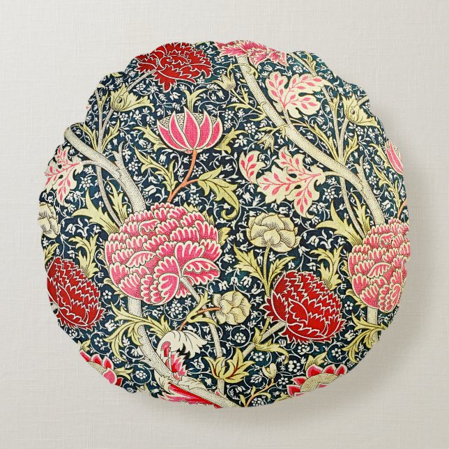 William Morris's Cray famous pattern Round Cushion (Front)