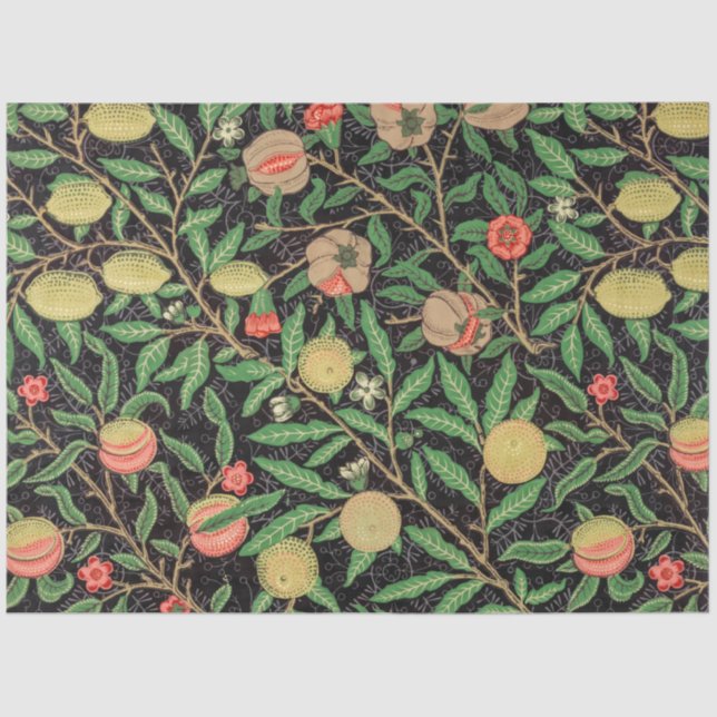 William Morris's Fruit Art Pattern Design  Tissue Paper (Front)