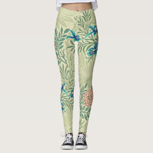William Morris's Larkspur famous pattern Leggings