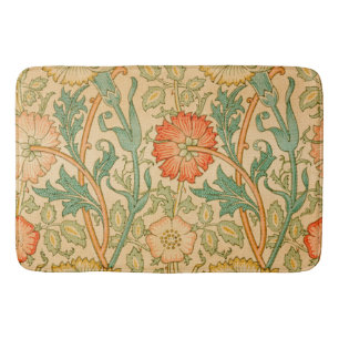 William Morris's Pink and Rose famous pattern  Bath Mat