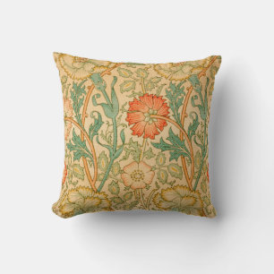 William Morris's Pink and Rose famous pattern  Cushion