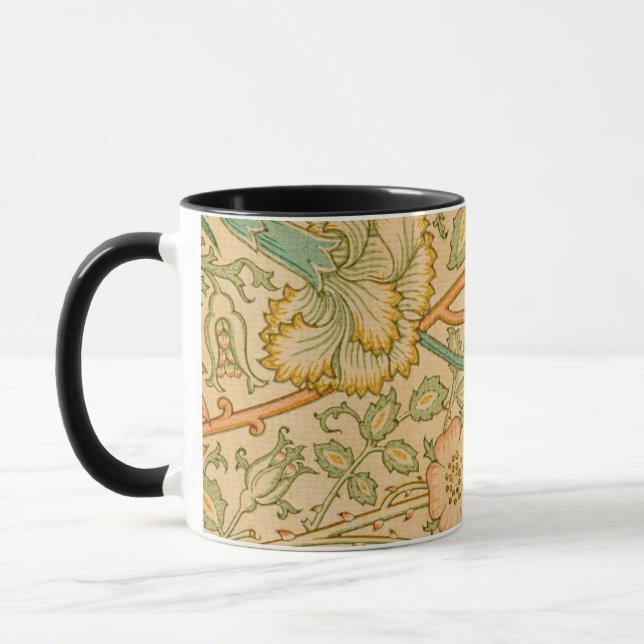 William Morris's Pink and Rose famous pattern  Mug (Left)