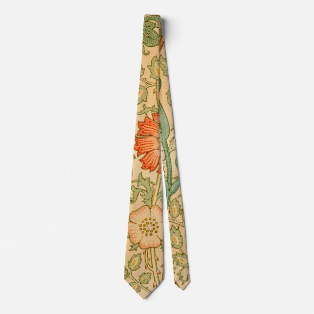 William Morris's Pink and Rose famous pattern  Tie (Front)