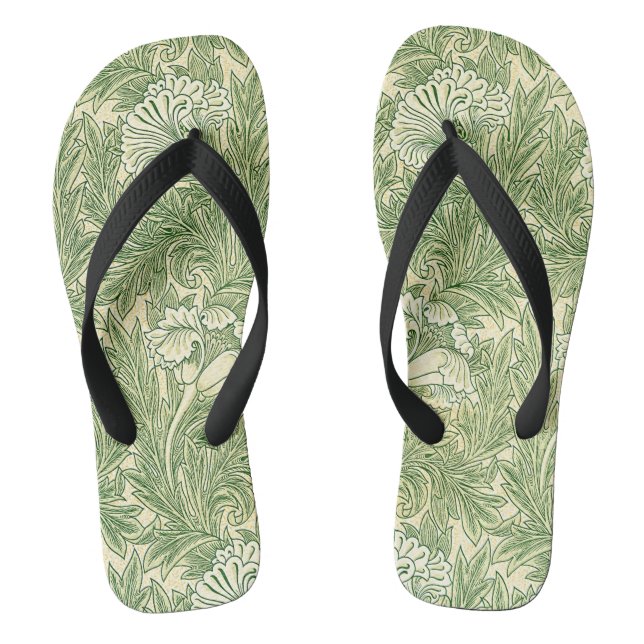 William Morris's Tulip famous pattern  Thongs (Footbed)