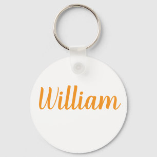 William name Metal ring keychain