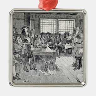 William Penn in Conference with the Colonists Metal Tree Decoration
