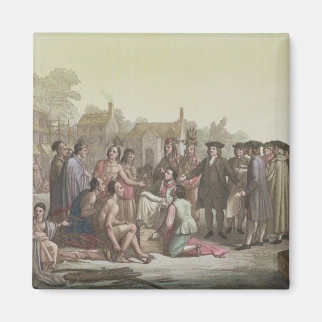William Penn negotiating the treaty leading to the Magnet (Front)
