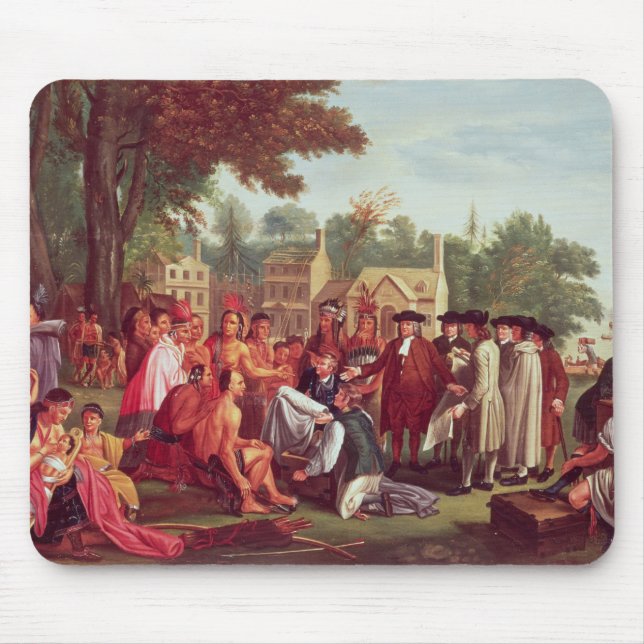 William Penn's Treaty with the Indians in 1683 Mouse Pad (Front)