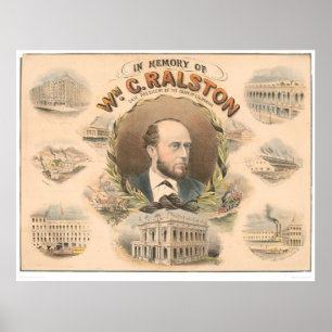 William Ralston, President of Bank of CA. (1384A) Poster