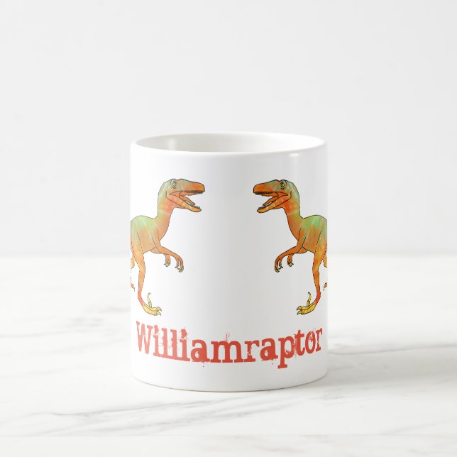 William raptor Funny Velociraptor Dinosaur Art Coffee Mug (Center)
