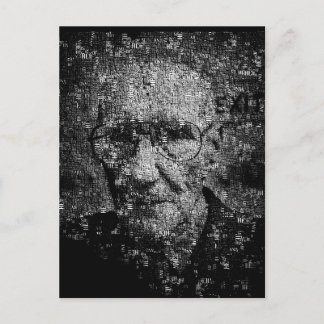 William S. Burroughs Typographical Portrait Postcard